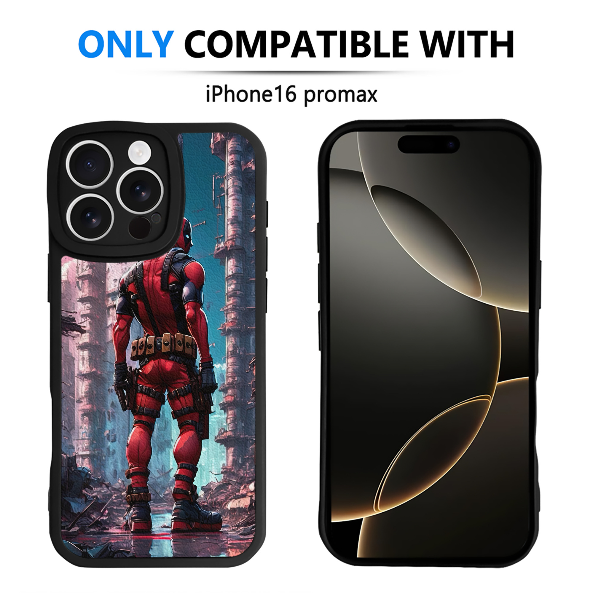 （画像用） Deadpool デッドプール 【iPhone 16シリーズ対応】シリコンスマホケース（レザー調） 材質：シリコン